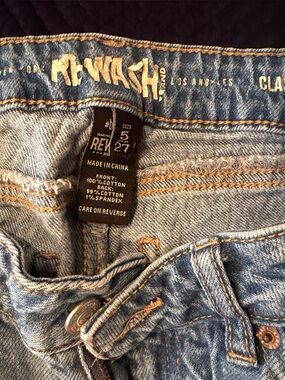 Rewash Classic Rise Raw Hem Jeans | Light Wash Size 5 / 27